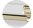 Load image into Gallery viewer, Atlas XL | White and Gold Steel Oversize Casket with White Interior
