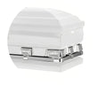 Load image into Gallery viewer, Atlas XL | White and Silver Steel Oversize Casket with White Interior
