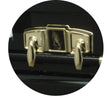 Load image into Gallery viewer, Black and Gold Cross | Black Steel Religious Casket

