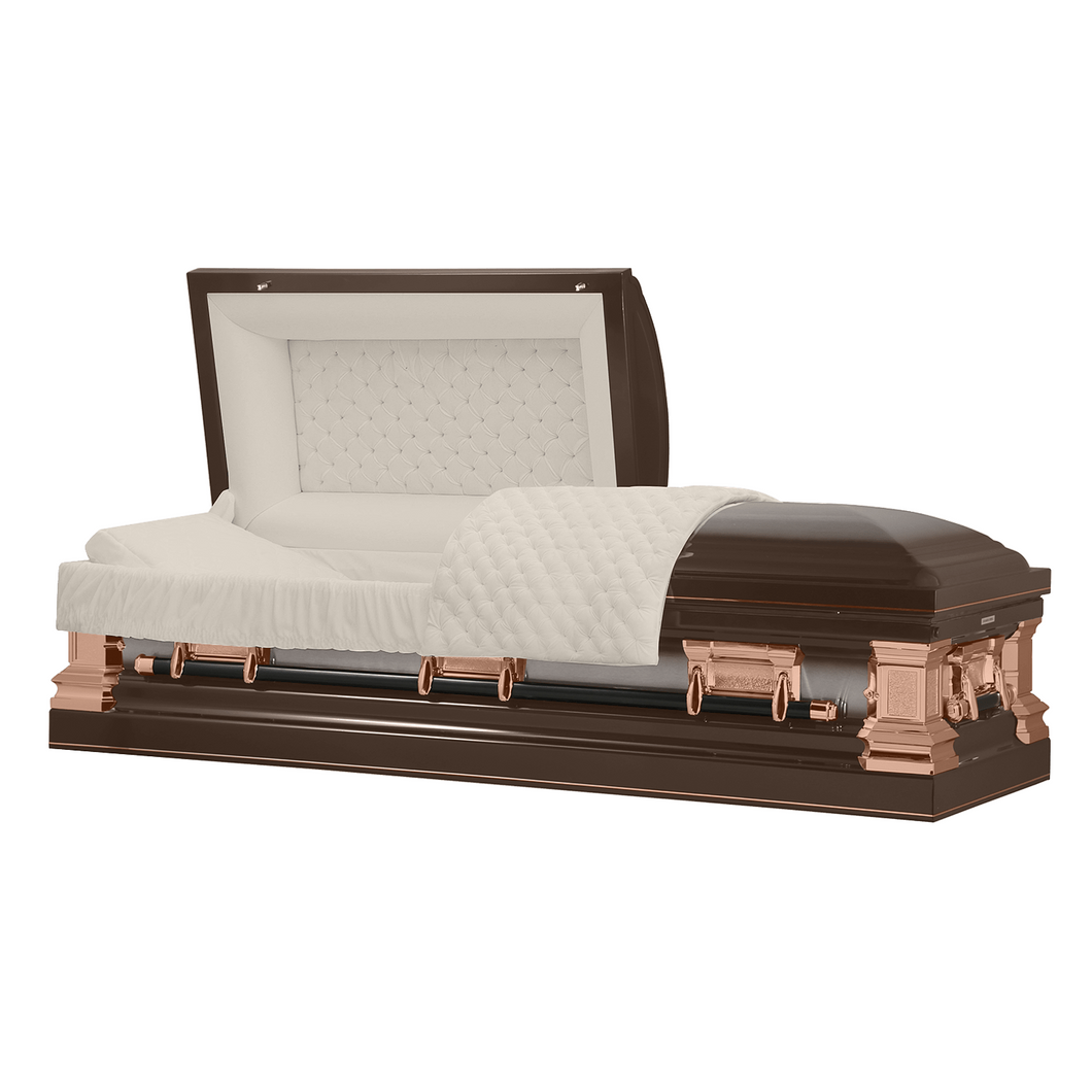 Era Series | Bronze Stainless Steel Casket with Rosetan Interior