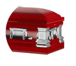 Load image into Gallery viewer, Era Series | Red Stainless Steel Casket with White Interior
