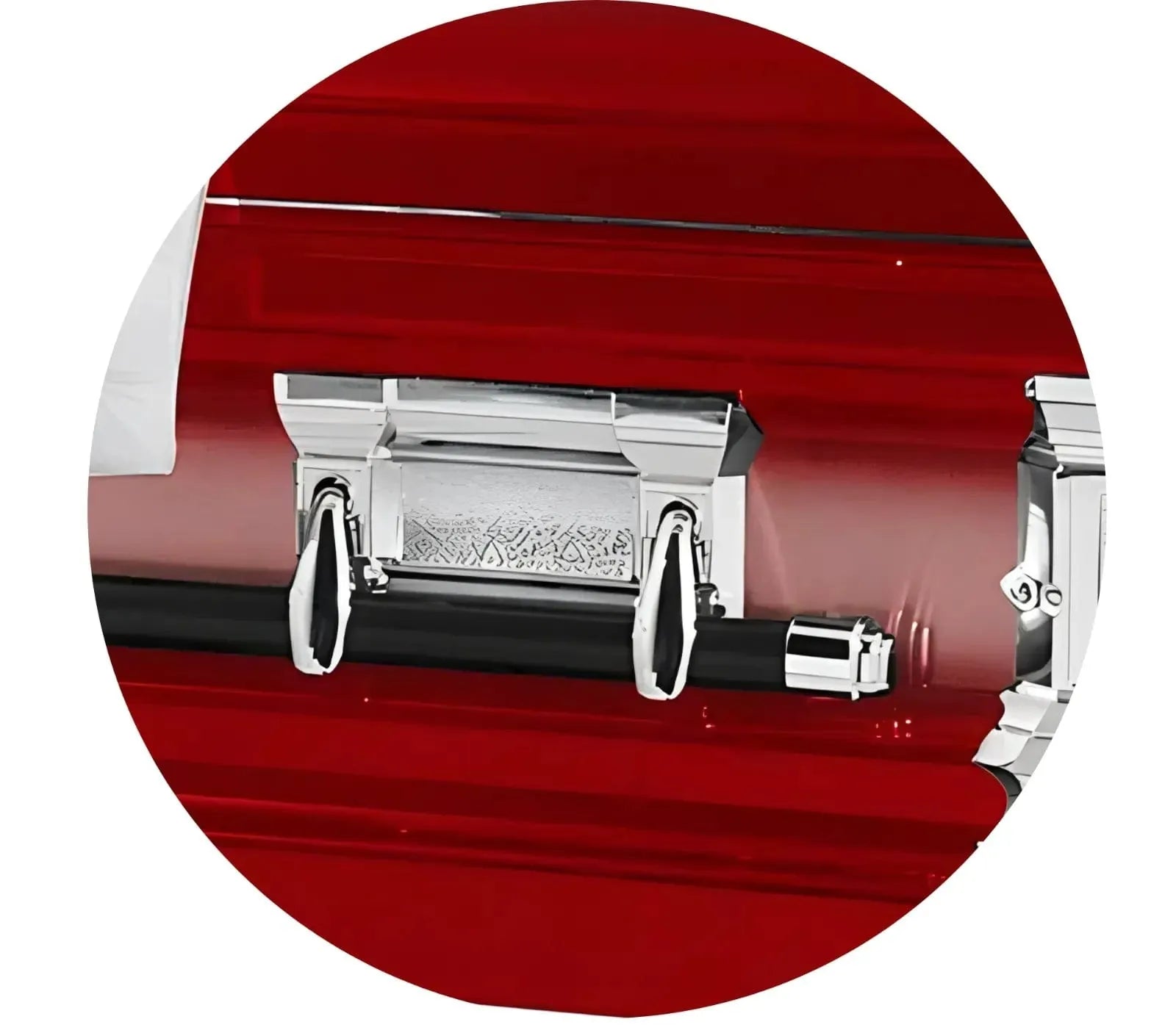 Era Series | Red Stainless Steel Casket with White Interior