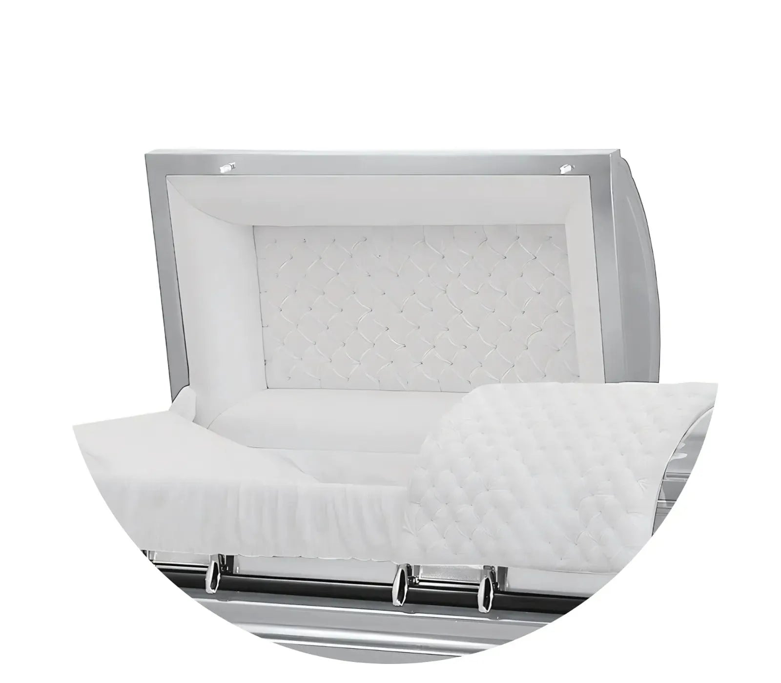 Era Series | Silver Stainless Steel Casket with White Interior