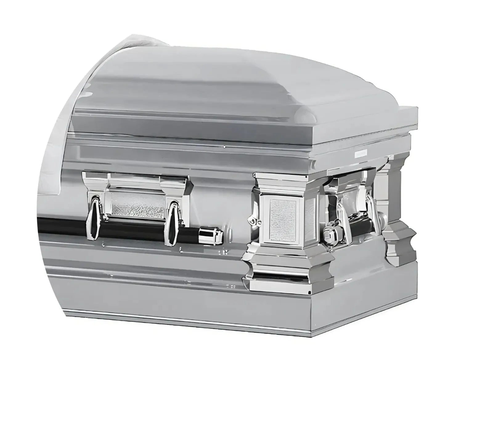 Era Series | Silver Stainless Steel Casket with White Interior