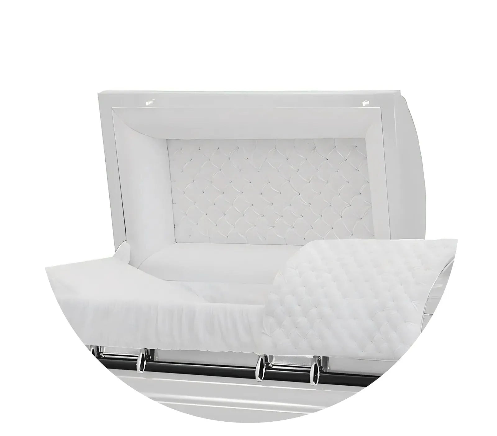 Era Series | White Stainless Steel Casket with White Interior