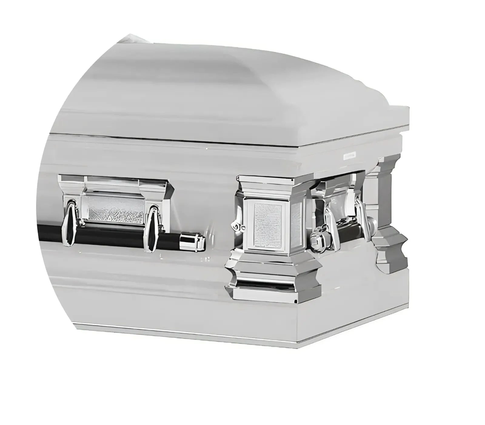 Era Series | White Stainless Steel Casket with White Interior