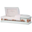 Load image into Gallery viewer, Paris Rose | White Steel Casket with Pink Interior
