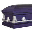 Load image into Gallery viewer, Orion Series | Royal Purple Steel Casket with White Interior

