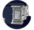 Load image into Gallery viewer, Satin Series | Dark Blue Steel Casket with Light Blue Interior
