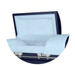 Load image into Gallery viewer, Satin Series | Dark Blue Steel Casket with Light Blue Interior
