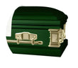 Load image into Gallery viewer, Satin Series | Hunter Green Steel Casket with White Interior
