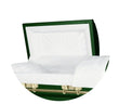 Load image into Gallery viewer, Satin Series | Hunter Green Steel Casket with White Interior
