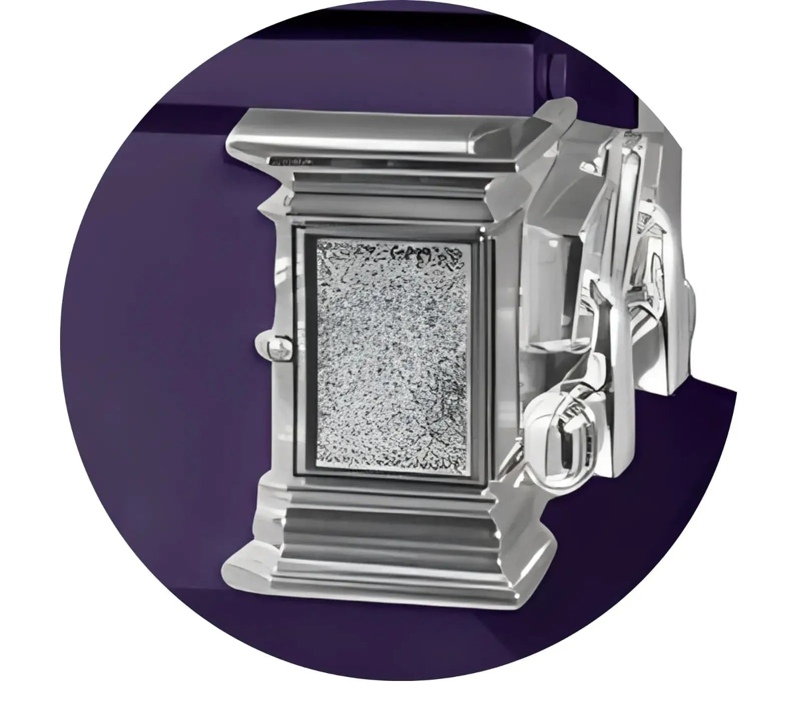 Satin Series | Royal Purple Steel Casket with White Interior