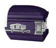 Load image into Gallery viewer, Satin Series | Royal Purple Steel Casket with White Interior
