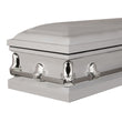 Load image into Gallery viewer, Orion Series | Silver Steel Casket with White Interior
