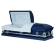 Load image into Gallery viewer, Going Home | Dark Blue Steel Casket with Light Blue Interior
