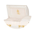 Load image into Gallery viewer, White Cross | White Steel Religious Casket
