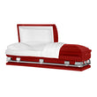 Load image into Gallery viewer, Atlas XL | Red Steel Oversize Casket with White Interior
