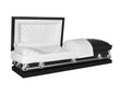 Load image into Gallery viewer, Orion Series | Black Steel Casket with White Interior
