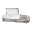 Load image into Gallery viewer, Atlas XL | Silver Steel Oversize Casket with White Interior
